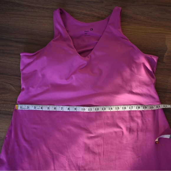GapFit Womens XXL Athletic Dress with Bike Shorts Pockets Bright Pink Tank NWOT - Picture 12 of 14